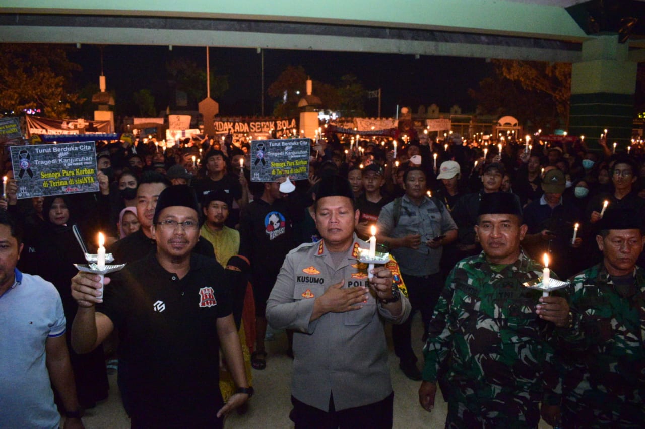 Tragedi Kanjuruhan Malang Forkopimda Gelar Doa Bersama di Gelora Delta Sidoarjo 