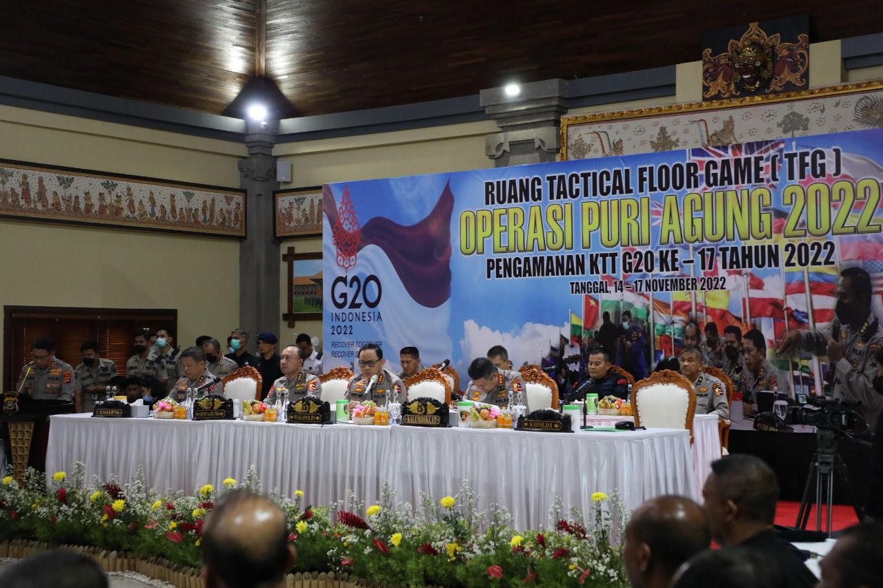 Wakapolri Pimpin Tactical Floor Game Susun Strategi Pengamanan KTT G20 di Bali