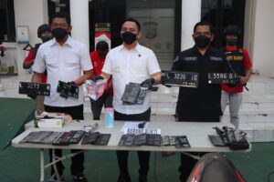 Polrestabes Surabaya Berhasil Ungkap Curanmor, 4 Tersangka dan 8 Unit Sepeda Motor Diamankan
