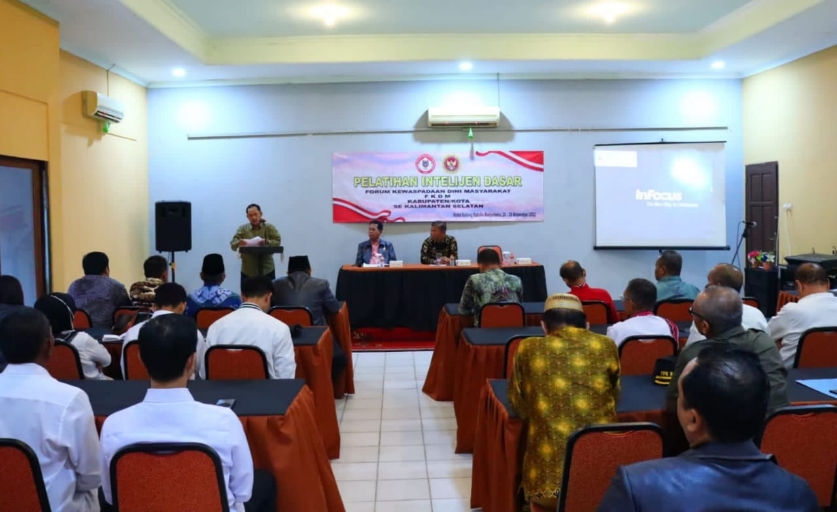 Antisipasi Bencana & Kerawanan Sosial, Masyarakat Dalam FKDM Kalsel Ikuti Pelatihan Dasar Intelijen