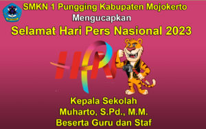 SMKN 1 Pungging Kabupaten Mojokerto Mengucapkan Selamat Hari Pers Nasional 2023