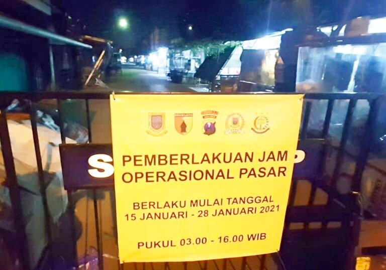 Hari Pertama PPKM, Pasar Tanjung Sepi Mamring, Seperti Pasar Mati