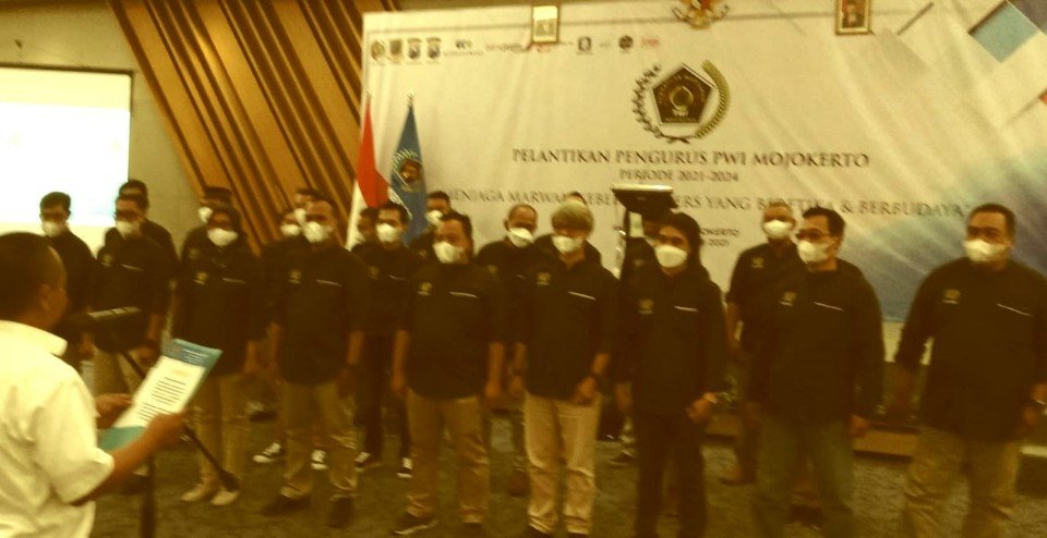 PWI Mojokerto Periode 2021-2024 Telah Resmi Dilantik & Dikukuhkan