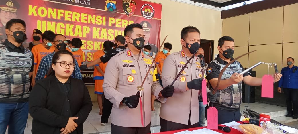 Pengeroyokan Antar Perguruan Silat, Pelaku Diamankan Satreskrim Polresta Sidoarjo