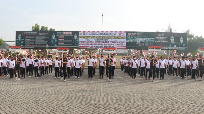 
					Semarakkan Dirgahayu RI Ke-77, Kapolresta Sidoarjo Buka Berbagai Macam Lomba
