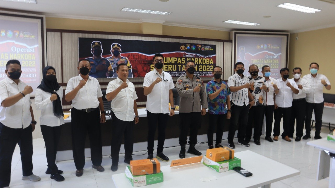 Berantas Narkoba, Polresta Sidoarjo Maksimalkan Operasi Tumpas Narkoba Semeru 2022