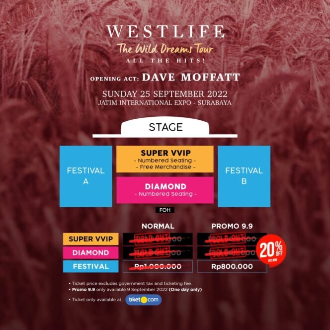 
					Westlifer Surabaya Bersiap Penuhi Konser Westlife pada 25 September 2022
