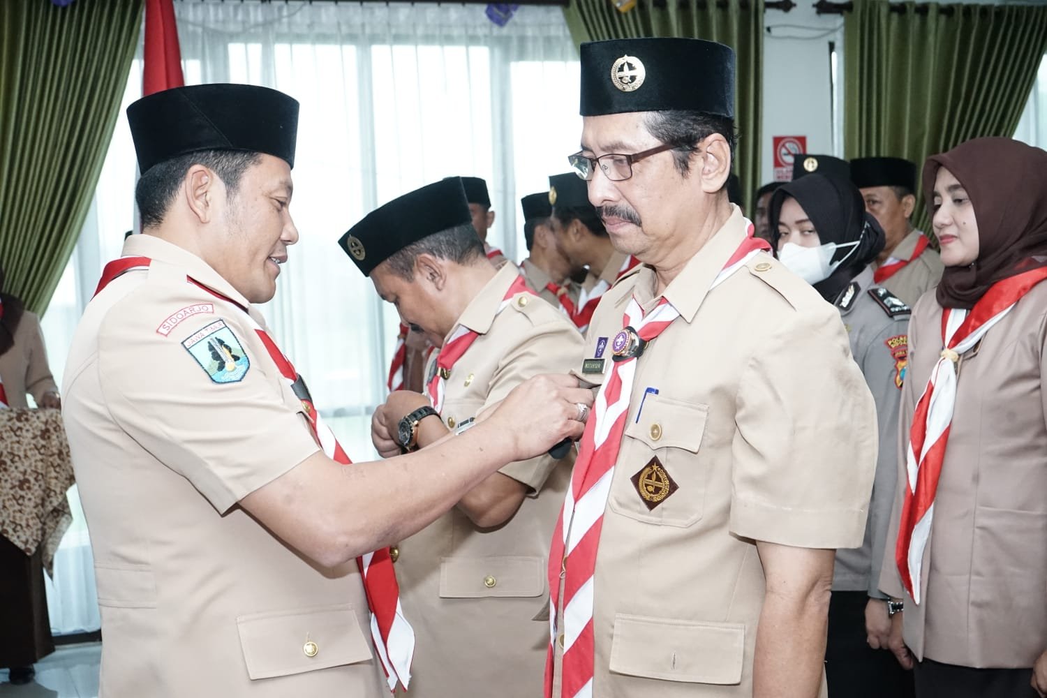 Mabiran dan Pengurus Kwartir Ranting Sukodono Masa Bhakti 2022-2025, di lantik Ka.Kwarcab Kabupaten Sidoarjo