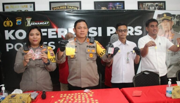 Polres Tapin Ringkus Dua Bandar Obat Dextro
