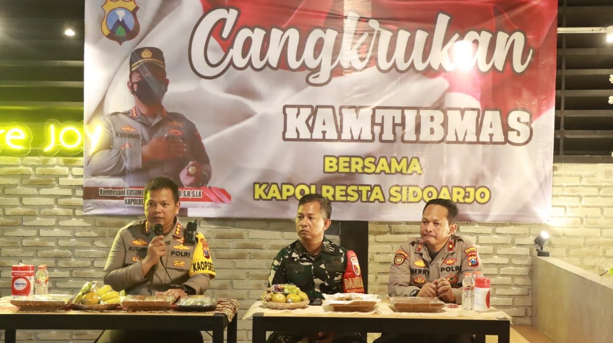 Sukseskan KTT G20 Polresta Sidoarjo Gelar Cangkrukan Kamtibmas