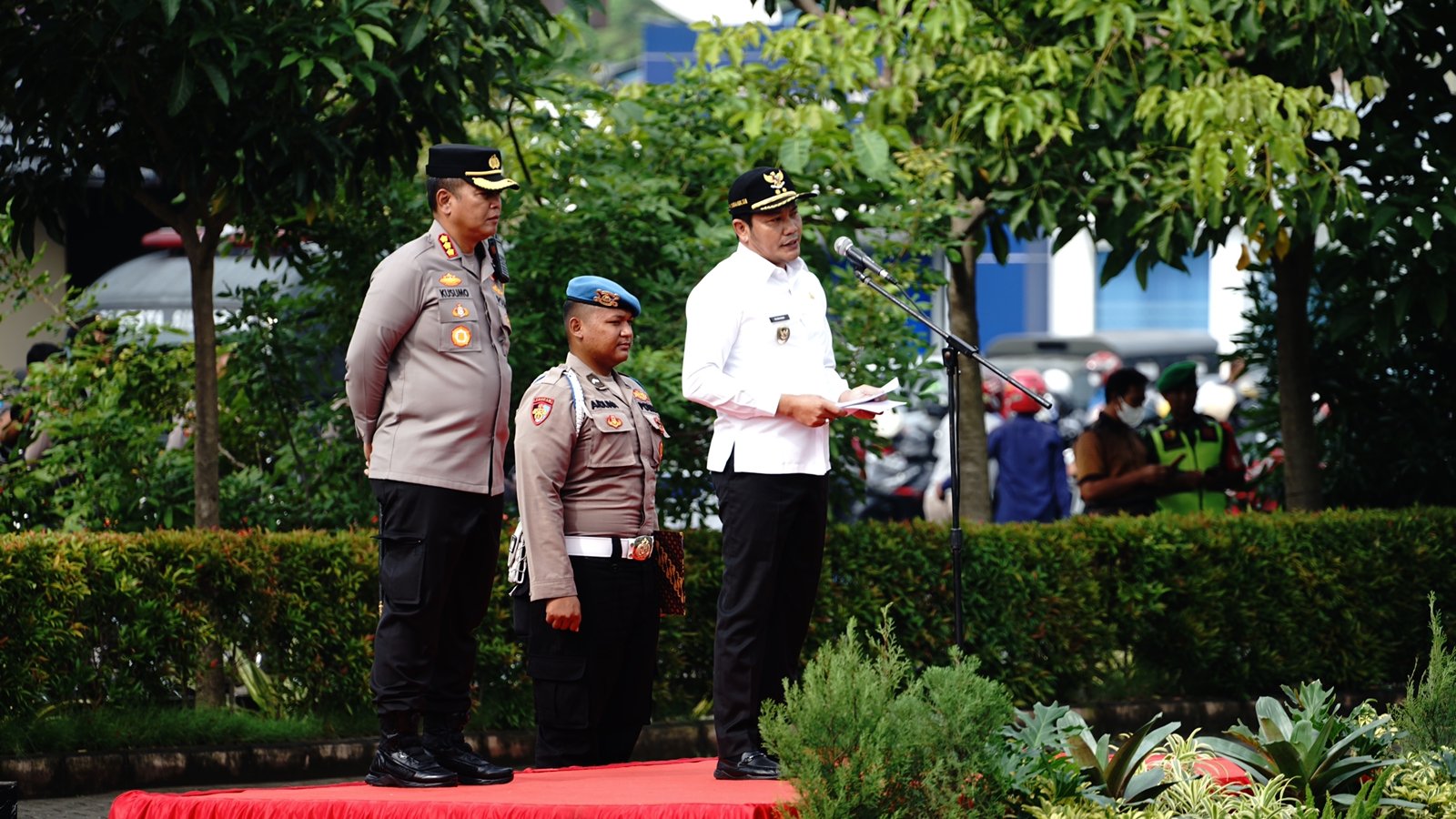 Wabup Sidoarjo Pimpin Apel Gelar Pasukan Operasi Lilin Semeru di Mapolres Sidoarjo
