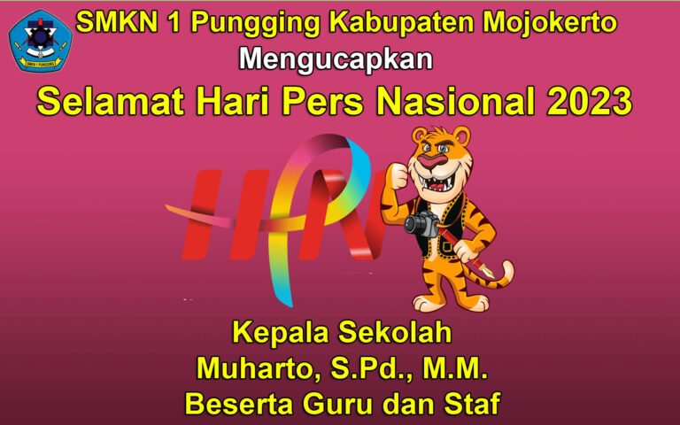 SMKN 1 Pungging Kabupaten Mojokerto Mengucapkan Selamat Hari Pers Nasional 2023