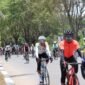 Bersepeda Tempuh Jarak 100 KM, Mampir Di Water Station 2 Rantau Baru