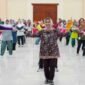 Wali Kota Mojokerto & Perwosi Launching Senam Kreasi Bersama 33 Organisasi Wanita