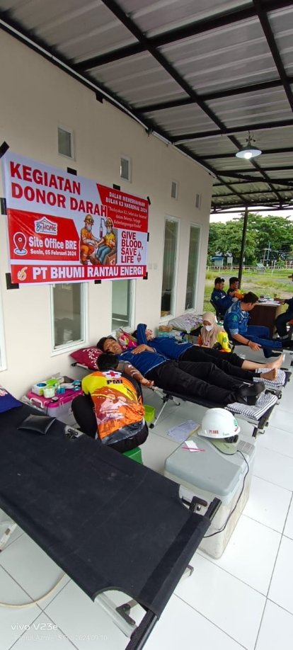 PT.BRE dan PMI Tapin Gelar Baksos Rutin Donor Darah