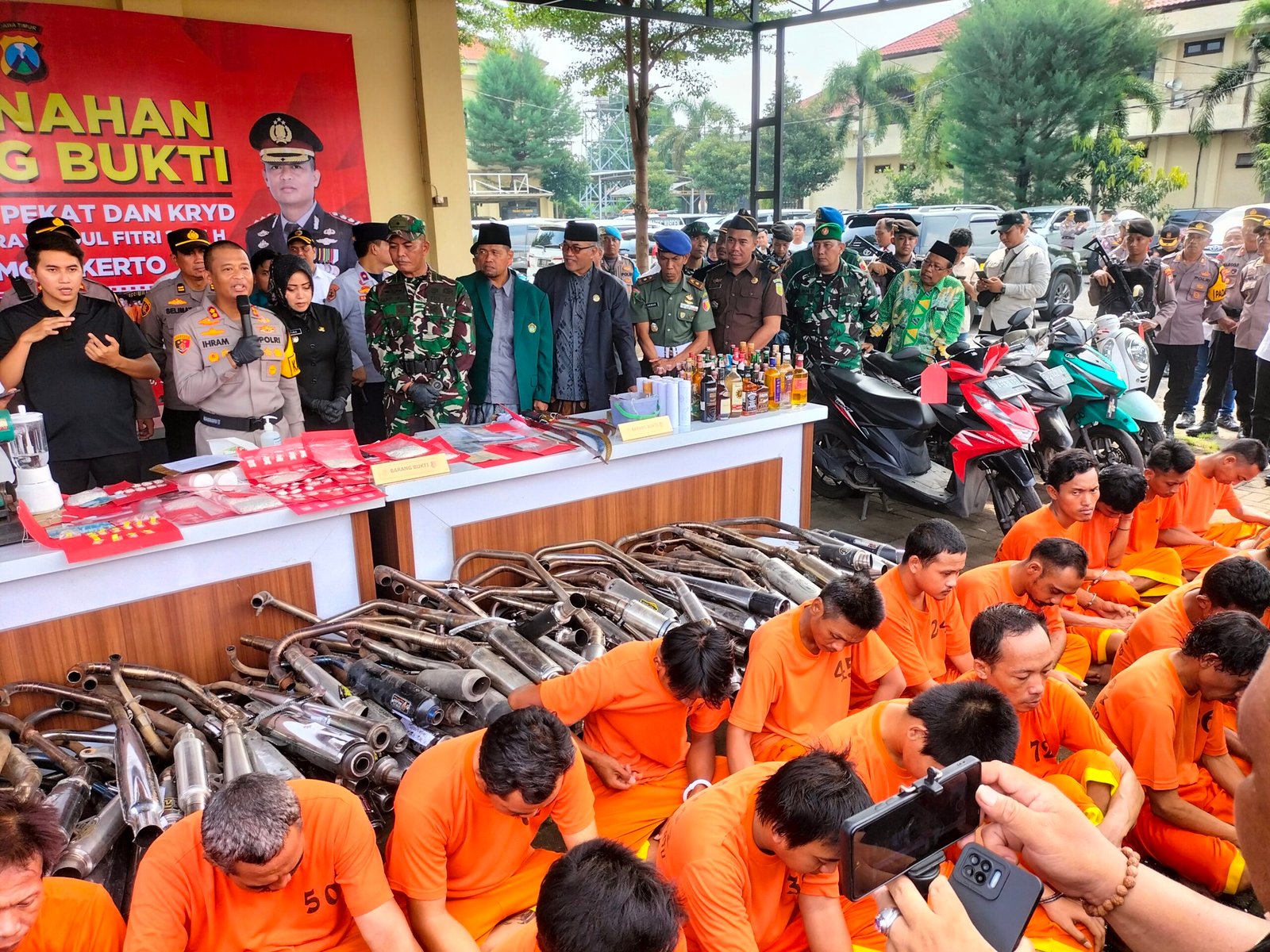 Hasil Operasi Pekat, Kapolres Tindak Tegas Tidak akan Berikan Ruang Untuk Tindak Kriminal