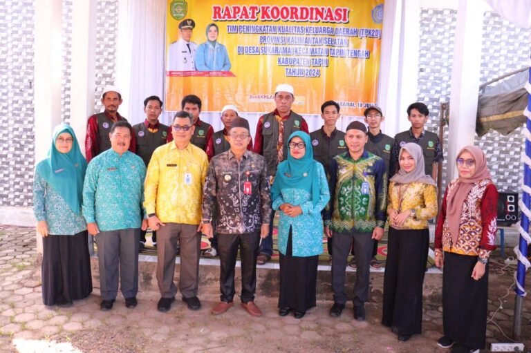 Pj.Bupati Tapin Buka Rakor TPK2D Provinsi Di Desa Suka Ramai Tapin Tengah