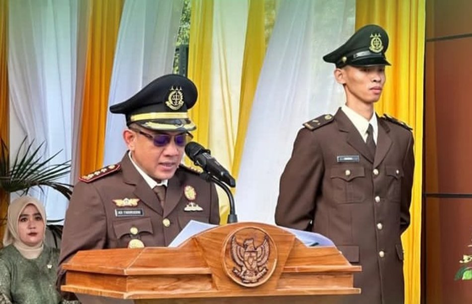 Kejari Tapin Gelar Apel Upacara HBA Ke-64
