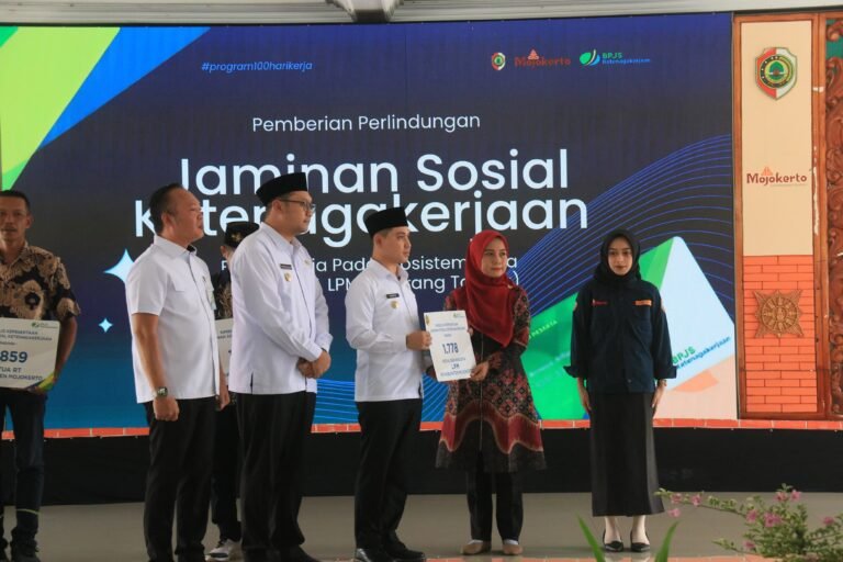 Pemkab Mojokerto Anggarkan Rp1 Miliar Lebih untuk Jaminan Sosial Pekerja Ekosistem Desa