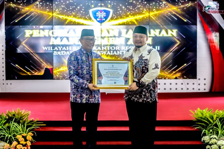 Disparitas Data Tuntas, BKN Anugerahkan Penghargaan ke Pemkot Mojokerto