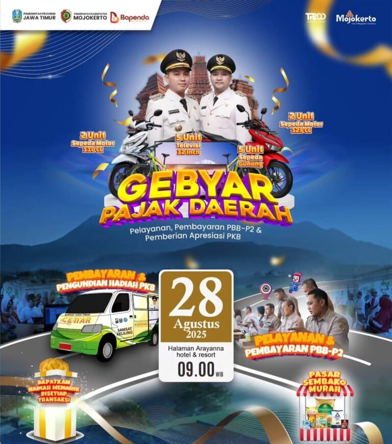 Pemkab Mojokerto Sinergi Dengan Pemprop Jatim Gelar Undian Berhadiah untuk Wajib PKB