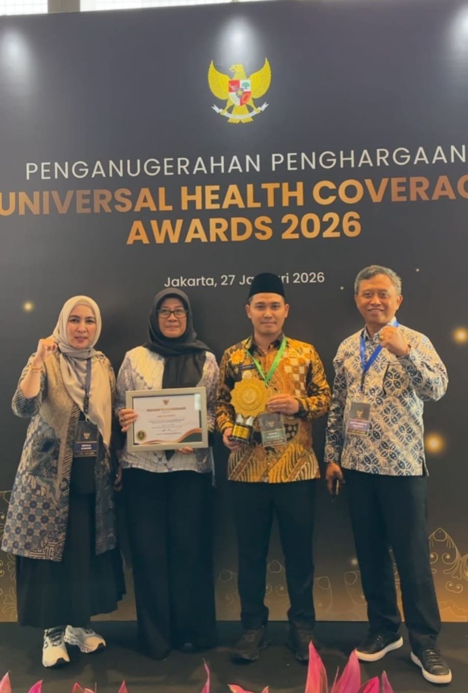 Membanggakan, Pemerintah Kabupaten Mojokerto Raih Penghargaan UHC Awards 2026 Kategori Pratama