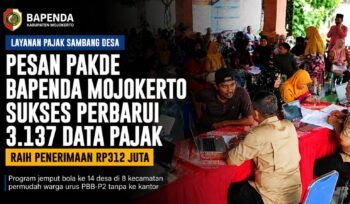PESAN PAKDE Bapenda Mojokerto Sukses Perbarui 3.137 Data Pajak, Raih Penerimaan Rp312 Juta