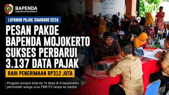 
					PESAN PAKDE Bapenda Mojokerto Sukses Perbarui 3.137 Data Pajak, Raih Penerimaan Rp312 Juta