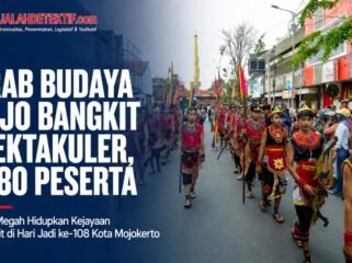 Kirab Budaya Mojo Bangkit Spektakuler, 1.080 Peserta Hidupkan Spirit Kejayaan Majapahit