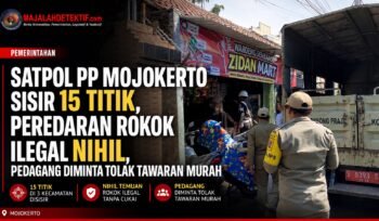 Satpol PP Mojokerto Sisir 15 Titik, Peredaran Rokok Ilegal Nihil, Pedagang Diminta Tolak Tawaran Murah