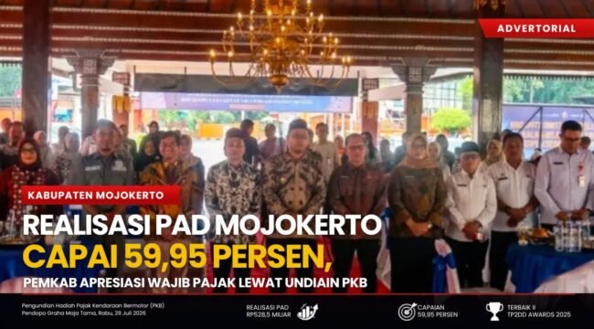 Realisasi PAD Mojokerto Capai 59,95 Persen, Pemkab Apresiasi Wajib Pajak Lewat Undian PKB