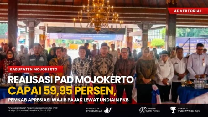 
					Realisasi PAD Mojokerto Capai 59,95 Persen, Pemkab Apresiasi Wajib Pajak Lewat Undian PKB