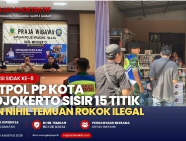 Operasi Sidak ke-8, Satpol PP Kota Mojokerto Sisir 15 Titik dan Nihil Temuan Rokok Ilegal