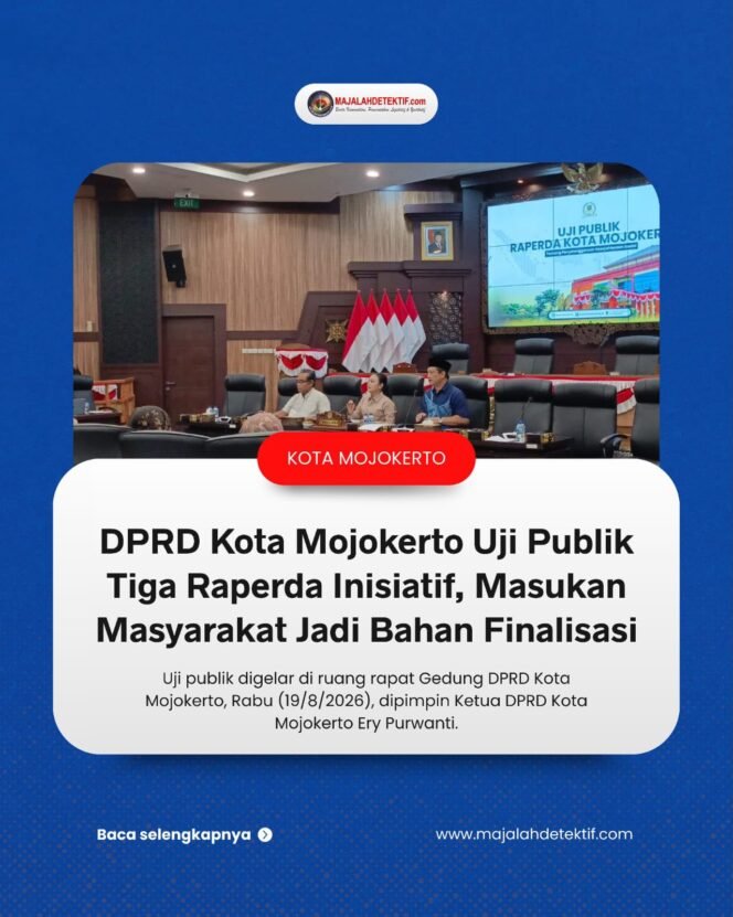 
					DPRD Kota Mojokerto Uji Publik Tiga Raperda Inisiatif, Masukan Masyarakat Jadi Bahan Finalisasi