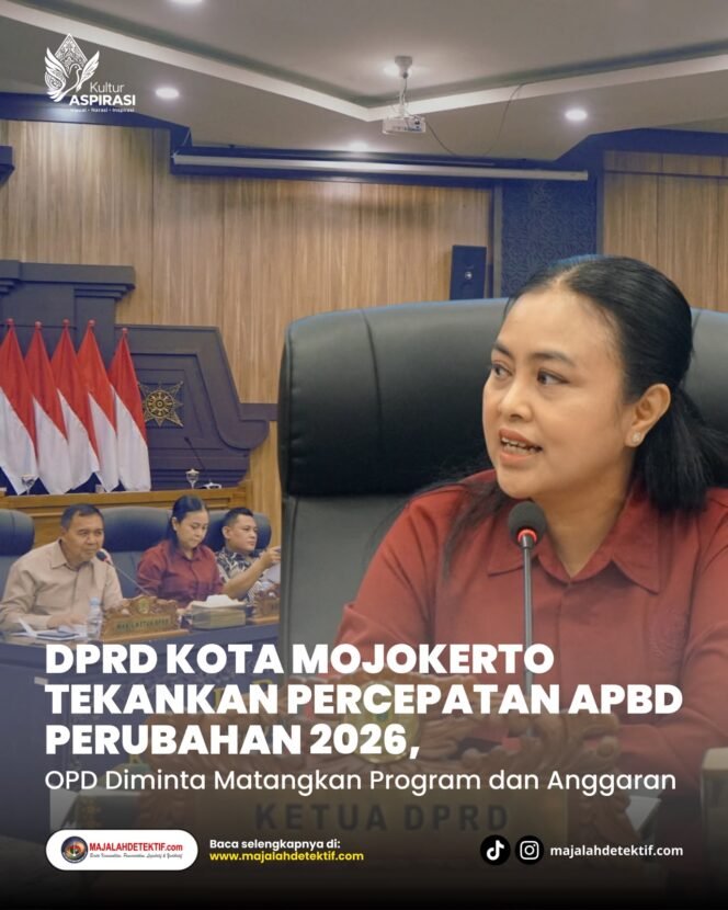 
					DPRD Kota Mojokerto Tekankan Percepatan APBD Perubahan 2026, OPD Diminta Matangkan Program dan Anggaran